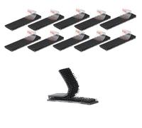 Dual Lock SJ3550 Made of 3M 1.27cm x 5cm 10PCS Black Reclosable Fastener Heavy Duty Interlocking Tape Mushroom Shaped Sticky Hook Lock Mounting Tape for EZ Pass Holder Indoor Outdoor Use