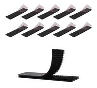 Dual Lock SJ3550 Made of 3M 2.54cm x 10cm 10PCS Black Reclosable Fastener Heavy Duty Interlocking Tape Mushroom Shaped Sticky Hook Lock Mounting Tape for EZ Pass Holder Indoor Outdoor Use