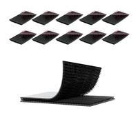 Dual Lock SJ3550 Made of 3M 5cm x 7.62cm 10PCS Black Reclosable Fastener Heavy Duty Interlocking Tape Mushroom Shaped Sticky Hook Lock Mounting Tape for EZ Pass Holder Indoor Outdoor Use