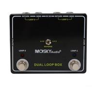 Dual Loop Guitar Pedal Signal Router True Bypass AB Switch with Mute Tuner for Live Stage 120x95mm