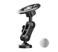 Dual Magnetic Phone Mount: Portable Magnetic Phone Holder, Phone Grip Gym Mount | Strong 360° Rotating Car Mount, Dual Grip Adjustment