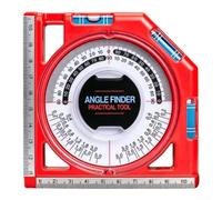 Dual Magnetic Slope Meter Aluminum ABS Auto Calibration Angle Tool | ±0.1° Accuracy, Two-Sided Magnetic Hold, -130° To 130° Scale, Compact Body For Construction And Technical Measurements