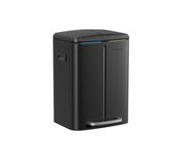 Dual Metal Rubbish Bin, Black