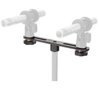 Dual Microphone Adapter Adjustable Mount - Black