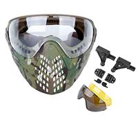 Dual-Mode Airsoft Paintball Mask Full Face Breathable with 3 Interchangable Lens Goggles, FAST Tactical Helmet Accessories