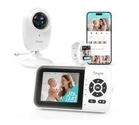 Dual Mode Baby Monitor,1080p Video APP,10-Hour Streaming,Smart AI Humanoid&Cry Detection,Night Vision,Lullaby,Two-Way Talk,1500ft Long Range,