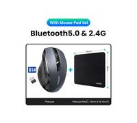 (Dual Mode-Mouse Pad) 【NEW】UGREEN Mouse Wireless Ergonomic Mouse 4000 DPI Silent 6 Buttons For MacBook Tablet Laptop Mute Mice Quiet Mouse