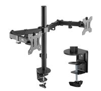 Dual monitor desk mount height adjustable for 17 to 32 inch monitors
