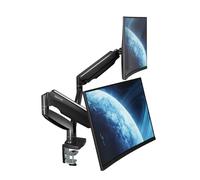Dual Monitor Desk Mount up to 35 inches Screens, Max 28.6lbs Each, Heavy Duty Ultrawide Monitors Arm,Full Motion Height Adjustable Gas Spring Monitor Stand for 2 Screens, VESA 75x75mm&100x100mm