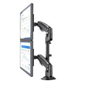 Dual Monitor Desk Stand 22-32 Inch Gas Spring Full Motion Arm Adjustable LCD TV Bracket Supports 2-12 kg Dual Clamp Mount for Optimal Viewing Angle