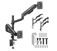 Dual Monitor Mount 17"-32" 1-10 kg Gas Spring Black Ergo Office
