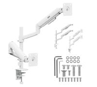 Dual Monitor Mount 17"-32" 1-10 kg Gas Spring White Ergo Office