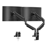 Dual Monitor Mount for Screens up to 42", Heavy Duty Ultrawide Dual Monitor Arm Holds Max 33lbs Each, Premium Gas Spring Adjustable Computer Monitor Stand for 2 Monitors, VESA Desk Mount