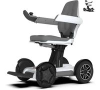 Dual Motor 250W Foldable Electric Wheelchair - Smart, Automatic Folding Power Chair with 15 AH Battery, 4 Wheel Drive Mobility Scooter, Mobility Chair Smart Scooter