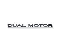 DUAL MOTOR Underlined Letters Emblem For Model Y 3 X S Car Styling High Performance Trunk Badge Sticker Chrome Black Red (Color : Glossy black)
