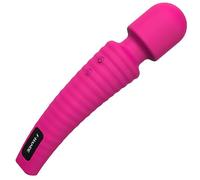 Dual Motor Wand Vibrator for Women - 12x12 Vibration Modes, Flexible Silicone Head & G-Spot Dildo End | Rechargeable, Quiet, Waterproof Clitoral Massager & Couples Adult Toy - Blue -