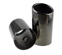 Dual Muffler Tip FOR A1 A3 A4 A5 A6L Q3 Q5 Q7 FOR Golf 6 7 FOR Octavia FOR Superb Silver/Black Muffler Tips Exhaust End Pipe(83mm Black)