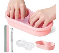 Dual Nail Soak Off Bowl: Acetone Acrylic Nail Remover Soak Off Bowls - Nail Varnish Dip Powder Remover Manicure Nail Soaking Bowl - Acetone Acrylic Remover Kit for Salon Home Use