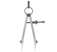 Dual Needle Spacing Compass, Carbon Steel Leather Craft Tool, Precision Line Compass with Wing Divider for Accurate Marking in Leatherworking and Mechanical Drafting (100mm)