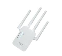 Dual Network Interface WiFi Repeater Signal Amplifier Router 300Mbps Booster Cellular Communication Easy Wide Compatibility(White)