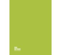 Dual Notebook Blank & Lined Pages Alternating • Wide Ruled Paper • 8.5"X11" • 102 pages • Green Soft Cover: Notebook With One Page Lined and the Other Blank