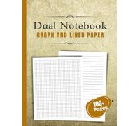 Dual Notebook Graph and Lined Paper: One side for Precise Sketches, Diagrams, or Calculations; the other for Neat Notes or Detailed Writing!