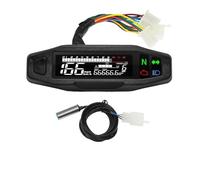 Dual Odometer Gauge Universal Motorcycle Tachometer Digital Instrument LED Tachometer Motor Dashboard Instrument Panel Meter Display Sensor