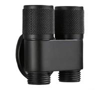 Dual Outlet Water Angle Valve Splitter, With Brass Construction, Automatic Water Shut-Off, For Rust Resistance And Triple Connection(A-Black)