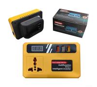 Dual Output 220V Intelligent Lithium Battery Inverter Compatible with Devices Like the For A32106 and For DCB200 Series Products (yellow)