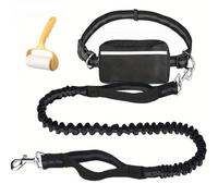 Dual Padded Handles Running Leashs,Heavy-Duty Hands Free Dog Leash with Zipper Pouch,Retractable Bungee Waist Dogs Leashs,Reflective Design for Outdoor and Daily Walks for Medium and LargeDog