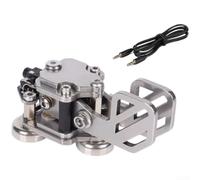 Dual Paddle Automatic for cw Key with Magnetic Return - Stainless Steel for morse Code Sender for Ham Radio - Adjustable Left/Right Hand Switch 9x7x4cm