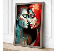 Dual Perspectives Eclectic Canvas Wall Art Print 18x12 Inch