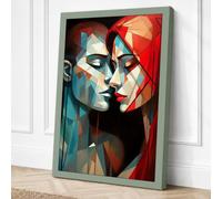 Dual Perspectives Eclectic Canvas Wall Art Print 24x16 Inch