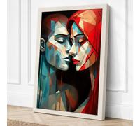 Dual Perspectives Eclectic Canvas Wall Art Print 36x24 Inch (91 x 61 cm)