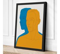 Dual Perspectives Minimalist Canvas Wall Art Print 18x12 Inch (46 x 30 cm)