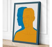 Dual Perspectives Minimalist Canvas Wall Art Print 24x16 Inch (61 x 41 cm)