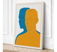 Dual Perspectives Minimalist Canvas Wall Art Print 30x20 Inch (76 x 51 cm)