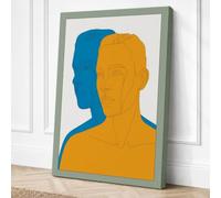 Dual Perspectives Minimalist Canvas Wall Art Print 36x24 Inch