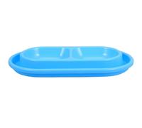 Dual Pet Feeding Bowls Pp Ant-proof for Cats and Dogs Blue