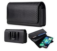 Dual Phone Holster, Mobile Phone Metal Belt Clip Loop Pouch Wallet Case for iPhone 17 Pro Max Samsung Galaxy S25 Ultra A16 A17 HONOR X6b X7b Motorola Edge 70 OnePlus 15 Google Pixel 8 Pro