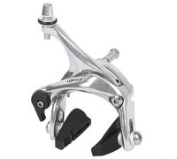 Dual Pivot Road Bike Caliper Brake Set with Adjustable Wear Resistant Brake Pads and Aluminum Alloy Side Pull Design for Reliable Stopping Power (Silver-front clip)