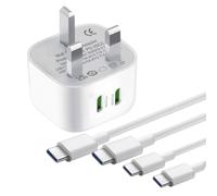 Dual Port 25W USB C Charger Plug and Cable for Samsung Galaxy A17/A55 A25 A54 A18/A35 A53/A14 A16 A52 A56 A13/S24 Ultra/S22 Plus/S21 FE/A05S,Z Fold 4 5,Z Filp,Note 20,Super Fast Phone Charging Adapter