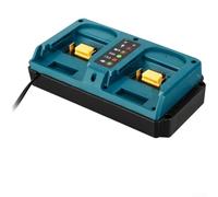 Dual Port Fast for battery Charger for 18V 20V Max Li-Ion Tools | Compatible with BL1830 BL1840 BL1850 BAT618 48-11-1862, 100-240V AC Input, Blue/Red(for BL1830)