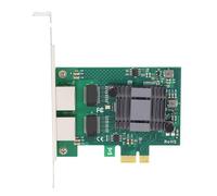 Dual Port Gigabit Network Card PCIe X1 RJ45 for 82575 Chipset, Aluminum Heat Sink Design, ENIG Process, Industrial Control Compatible with Red Hat Enterprise, Freebsd