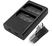 Dual Port Ring Battery Charger Compatible with Ring Doorbell 2/3 / 3 Plus / 4, Ring Spotlight Cam/Solar Floodlight, Ring Peephole Cam & Stick Up Cam Solar Battery [Batteries NOT Included]
