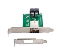 Dual Ports Mini SAS HD SFF-8644 to Internal SAS HD SFF-8643 PCBA Female Adapter with Low Profile Bracket