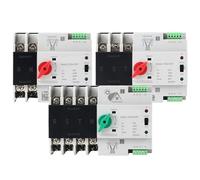 Dual Power Automatic Transfer Switch 2P 3P 4P Din Rail 220V AC 63A 100A Selector Switches Uninterruptible Power Generator(City Grid-Generator,2P 125A)