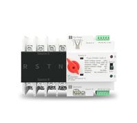 Dual Power Automatic Transfer Switch 3 Phase Din Rail ATS Dual Power Automatic Transfer Switch Electrical Selector Switches Uninterrupted 4P 63A 100A 125A(110V,125A)