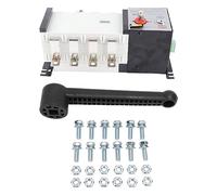 Dual Power Automatic Transfer Switch 400V Advanced Mechanical Interlock Design 2in 1out Generator Transfer Switch for Office Buildings Public Places PC Material (200A)