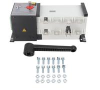 Dual Power Automatic Transfer Switch 400V Advanced Mechanical Interlock Design 2in 1out Generator Transfer Switch for Office Buildings Public Places PC Material (250A)